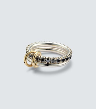 Enzo SG Noir sterling silver and 18kt gold ring with black diamonds | Spinelli Kilcollin