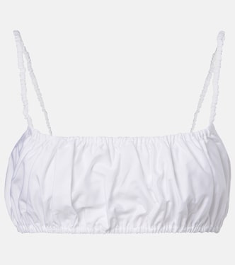 Ruched cotton bra top | Alaïa